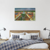 Oostelijk Uitzicht van het Openbaar Plein, stadskl Canvas Afdruk (Insitu (Slaapkamer))