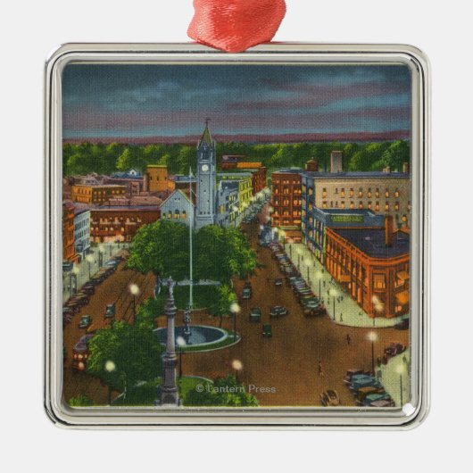 Oostelijk Uitzicht van het Openbaar Plein, stadskl Metalen Ornament (Voorkant)