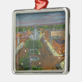 Oostelijk Uitzicht van het Openbaar Plein, stadskl Metalen Ornament (Links)