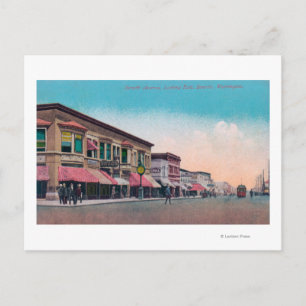 Oostelijk Uitzicht van Hewitt AvenueEverett, WA Briefkaart