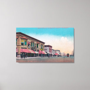 Oostelijk Uitzicht van Hewitt AvenueEverett, WA Canvas Afdruk