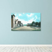 Oostelijk Uitzicht van Main Street Canvas Afdruk (Insitu (Houten vloer))
