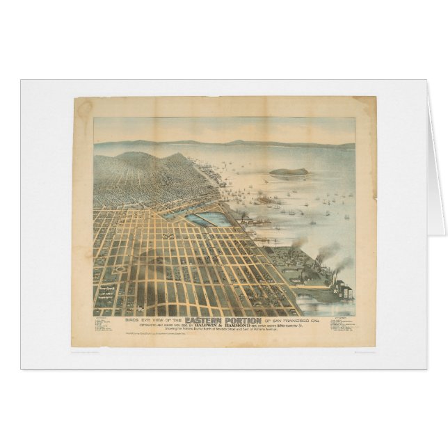 oostelijk Uitzicht van San Francisco, CA. (1529A) (Voorkant Horizontaal)