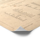 Oostelijke afdeling van Parijs Kaart (1834) Poster (Hoek)