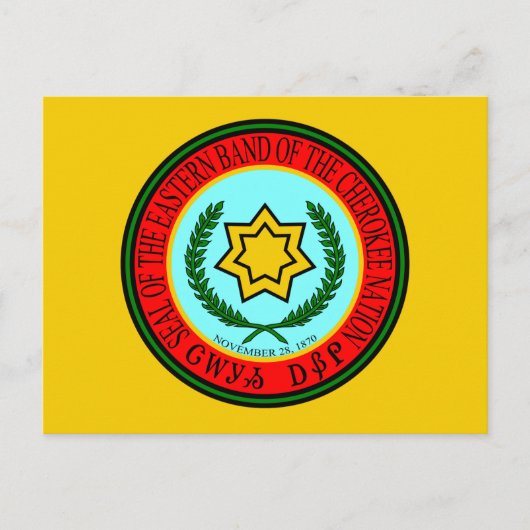 oostelijke band van de Cherokee-zegel Briefkaart (Voorkant)