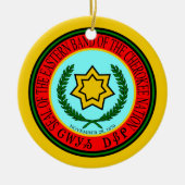 oostelijke band van de Cherokee-zegel Keramisch Ornament (Voorkant)