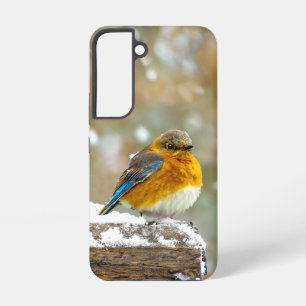 Oostelijke Blauwe Lijster in Sneeuw - Originele Fo Samsung Galaxy Hoesje