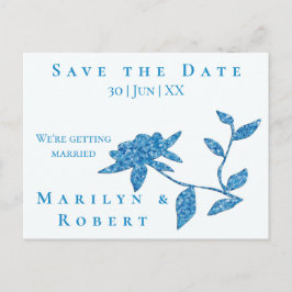 Oostelijke Blauwe Pelourese Floral Briefkaart