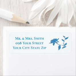 Oostelijke Blauwe Pelourese Floral Etiket