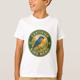 Oostelijke Blauwe Vogel Vintage Badge T-shirt