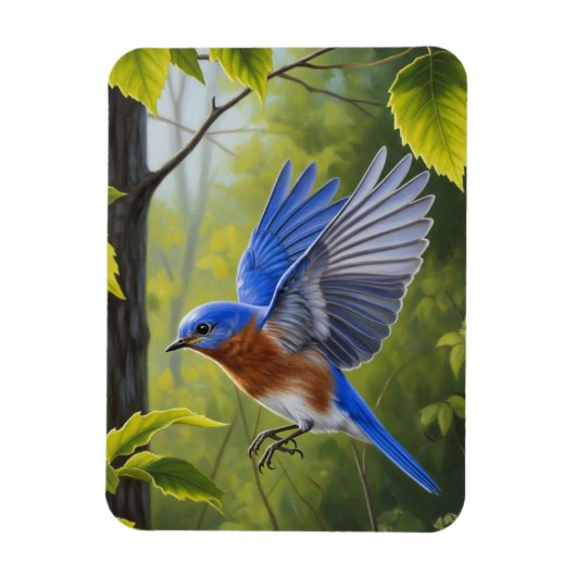 Oostelijke Blauwlijster Magneet (Verticaal)