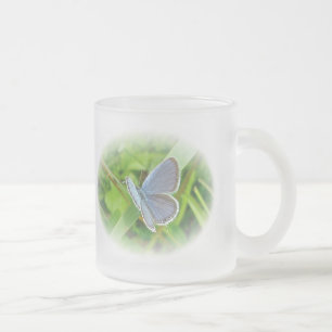 Oostelijke blauwvlinder matglas koffiemok