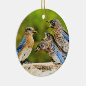 Oostelijke Blauwvogel Keramisch Ornament (Rechts)