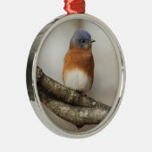 Oostelijke Blauwvogel Metalen Ornament (Rechts)