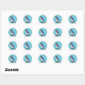 OOSTELIJKE BLAUWVOGEL RONDE STICKER (Vel)