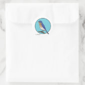 OOSTELIJKE BLAUWVOGEL RONDE STICKER (Tas)
