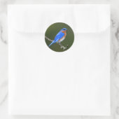 Oostelijke Blauwvogel Ronde Sticker (Tas)