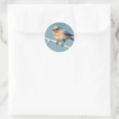 Oostelijke Blauwvogel Ronde Sticker (Tas)