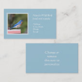 Oostelijke Blauwvogel Visitekaartje (Voorkant / Achterkant)