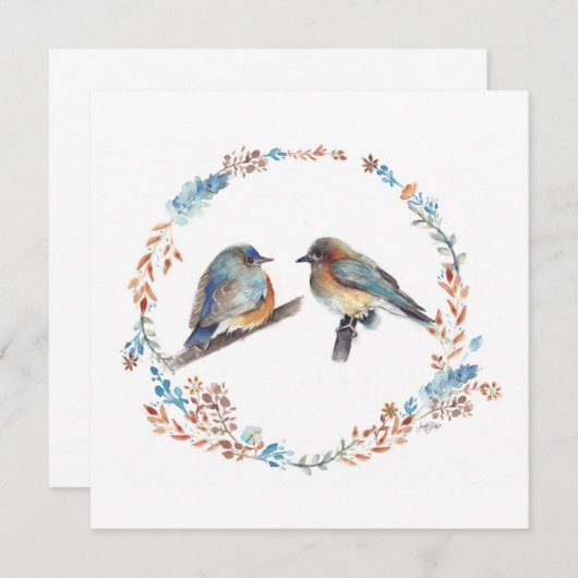 Oostelijke Blauwvogels Steenkruid Wreater (Voorkant / Achterkant)