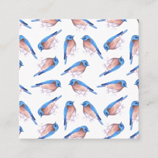 Oostelijke blauwvogels waterverf schattige vogels informatiekaartje (Voorkant)