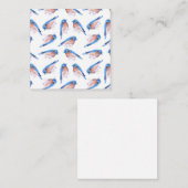 Oostelijke blauwvogels waterverf schattige vogels informatiekaartje (Voorkant / Achterkant)