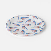 Oostelijke blauwvogels waterverf schattige vogels papieren bordje (Gekanteld)