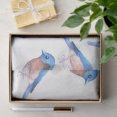 Oostelijke blauwvogels waterverf schattige vogels tissuepapier (Geschenk)