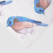 Oostelijke blauwvogels waterverf schattige vogels tissuepapier (Detail)