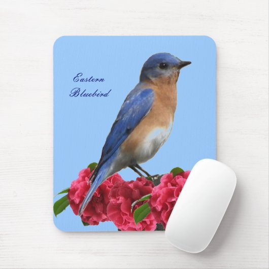 Oostelijke Bluebird Camellia Mousepad Muismat (Met muis)