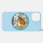 Oostelijke Bluebird in Snow - Originele Foto iPhone Hoesje (Achterkant horizontaal)
