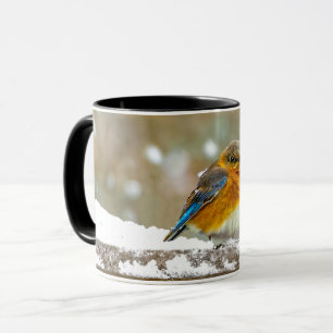 Oostelijke Bluebird in Snow - Originele Foto Mok