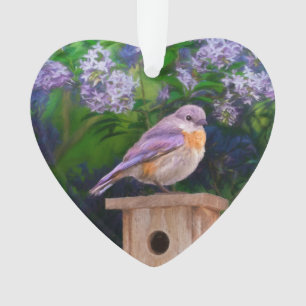 Oostelijke Bluebird in Snow - Originele Foto Ornament