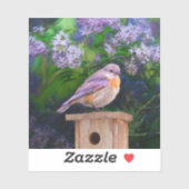 Oostelijke Bluebird in Snow - Originele Foto Sticker (Vel)