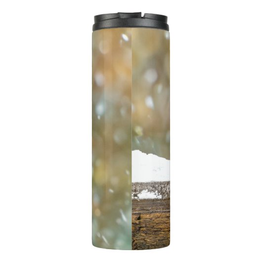 Oostelijke Bluebird in Snow - Originele Foto Thermosbeker (Achterkant)