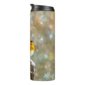 Oostelijke Bluebird in Snow - Originele Foto Thermosbeker (Geroteerd rechts)