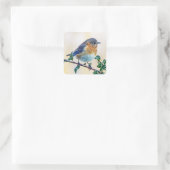 Oostelijke Bluebird op Ice Covered Limb Sticker (Tas)