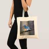 Oostelijke Bluebird op Limb Budget Canvas tas (Voorkant (product))