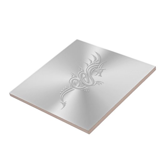 Oostelijke draak, reliëfeffect tegeltje (Zijkant)