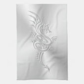 Oostelijke draak, reliëfeffect theedoek (Verticaal)