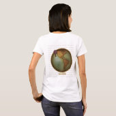 Oostelijke en Westerne Hemispheres Map 2-zijdig T-shirt (Achterkant volledig)