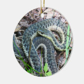Oostelijke gladde slang bij Cape Cod Keramisch Ornament (Links)