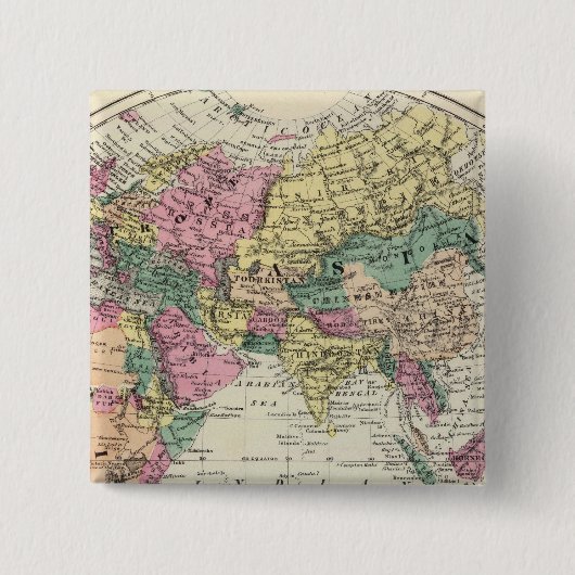 Oostelijke Hemisphere 2 Vierkante Button 5,1 Cm (Voorkant)