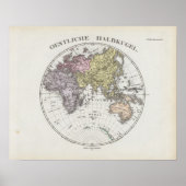 Oostelijke Hemisphere Atlas Map Poster (Voorkant)