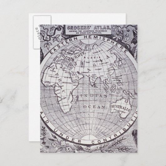 Oostelijke Hemisphere Briefkaart (Voorkant / Achterkant)