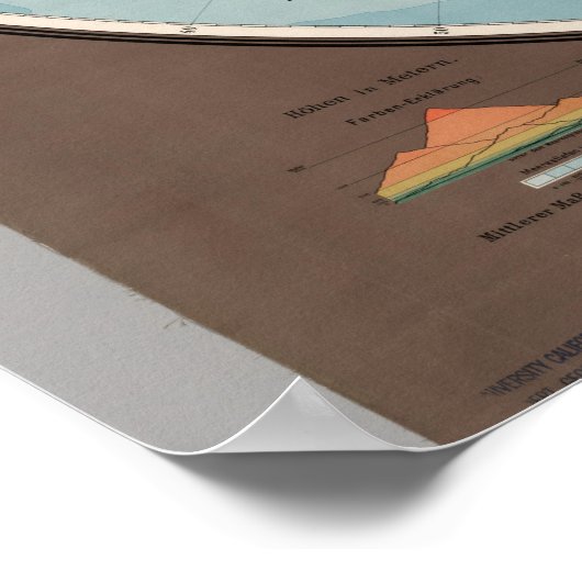 Oostelijke Hemisphere Map Poster (Hoek)