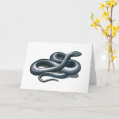 Oostelijke Indigo Snake Natuur Art Kaart (Gele Bloem)