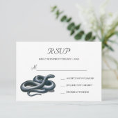 Oostelijke Indigoslang Natuur Kunst RSVP Kaartje (Staand voorkant)