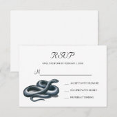 Oostelijke Indigoslang Natuur Kunst RSVP Kaartje (Voorkant / Achterkant)