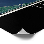 Oostelijke kust van Virginia van de ruimtesatellie Poster (Hoek)